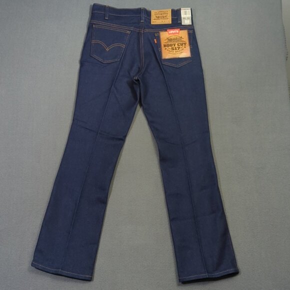 Levi's Vtg Jeans Men's 34x31 Blue Deadstock 517 Boot Cut Orange Tab Made In USA - Picture 3 of 14